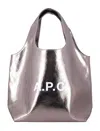 Apc A.p.c. Ninon Small Tote Bag In Silver