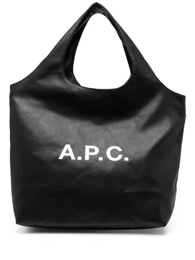 Apc A.p.c. Ninon Tote Bags In Black