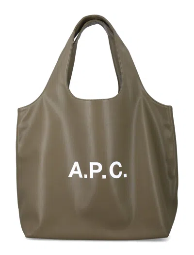 Apc A.p.c. Ninon Tote Handbag 50cm X 34cm X 11cm In Brown