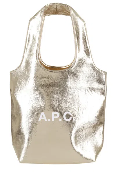 Apc A.p.c. Ninon Tote Small Bag In Neutral