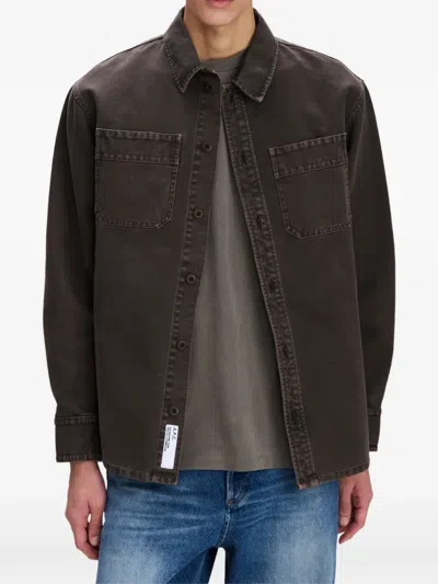 A.p.c. Noah Canvas Overshirt In Brown