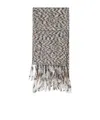 Apc Noah Fringed Knitted Scarf In Gray