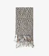 Apc Noah Fringed Knitted Scarf In Heather Gray