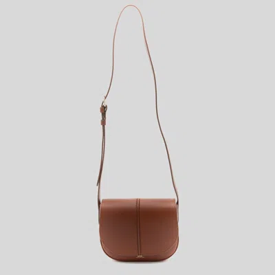 Apc Noisette Leather Betty Bag In Brown