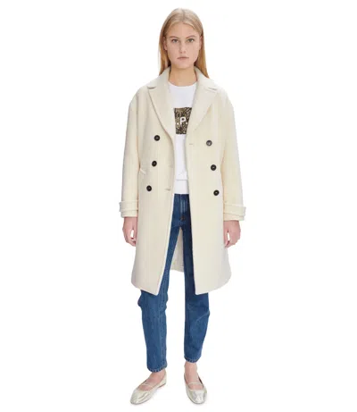 Apc Nola Coat In Iak - Dark Navy Blue