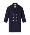 Apc Nola Coat In Iak - Dark Navy Blue