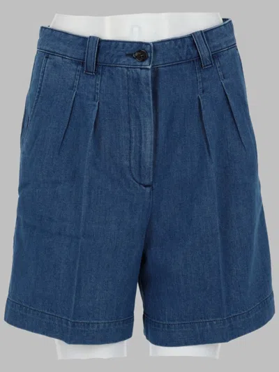 A.p.c. Nola Denim Shorts In Blue