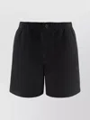 Apc A.p.c. Elasticated Waistband Bermuda Shorts In Black