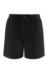 Apc A.p.c. Elasticated Waistband Bermuda Shorts In Black