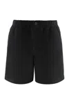 Apc A.p.c. Elasticated Waistband Bermuda Shorts In Black