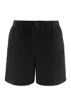 Apc A.p.c. Elasticated Waistband Bermuda Shorts In Black