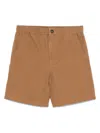 Apc A.p.c. Camel Brown Elastic Waist Shorts In Brown
