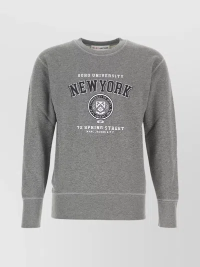 Apc X Marc Jacobs The Shrunken Ny Crew-neck Sweatshirt In Gray