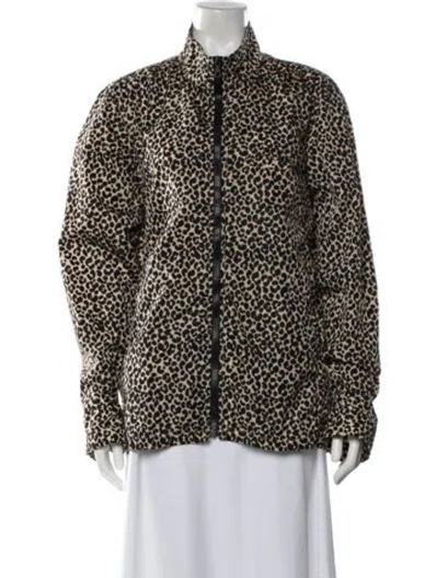 Pre-owned A.p.c. Nylon Animal Print Jacket In Neutral