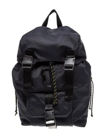 Pre-owned A.p.c. Nylon Backpack In Blue