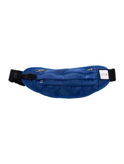 Pre-owned A.p.c. Nylon Belt Bag In Blue