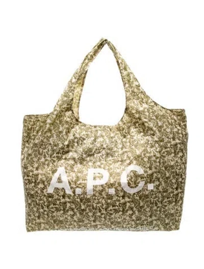 Pre-owned A.p.c. Nylon Hobo In Green