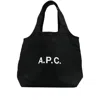 Apc A.p.c. Black Canvas Ninon Shopping Bag