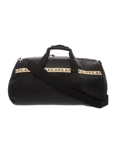 Pre-owned Apc Nylon Weekender Bag In Black