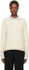Apc Alison Alpaca And Merino Wool Pullover In Aac Off White