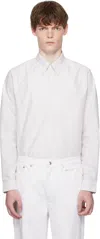 Apc Off-white & Beige Greg Shirt In Gray