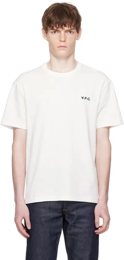 Apc A.p.c. Boxy Petit Vpc Cotton Crew-neck T-shirt In White