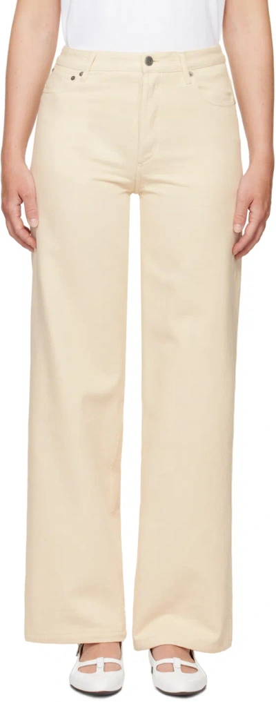 Apc Off-white Elisabeth Jeans In Aad Ecru