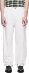 Apc Elastic Waist Casual Pants In White