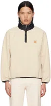 Apc Island Fleece Sweater With Contrast Detailing In Beis