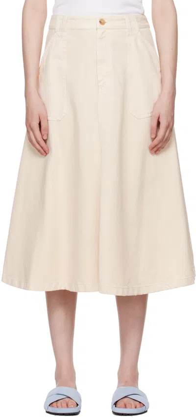 Apc Laurie Midi Skirt In White