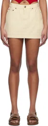 Apc Off-white Mini-jupe Denim Miniskirt In Aad Ecru