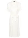 Apc A.p.c. Midi Dress With Button-down Front In White