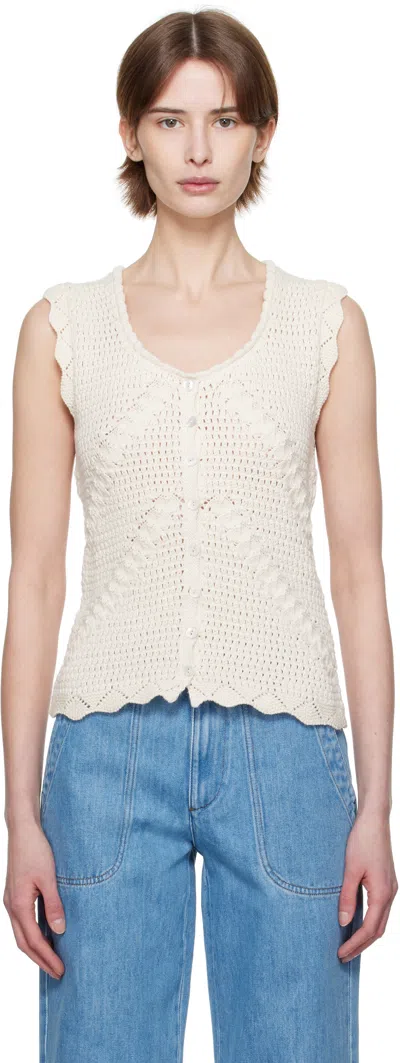 Apc Off-white Palmyre Top In Aad Ecru
