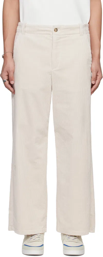 Apc Off-white River Pants In Aad Ecru