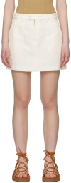 Apc Off-white Sarah Denim Miniskirt In Aac Off White