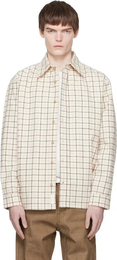Apc A.p.c. Mens Check Overshirt In Neutral