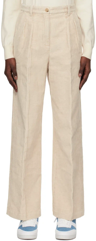 Apc Tressie Pants In Aad Ecru