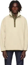 Apc Sweat Willy Shell-trimmed Fleece Half-zip Sweatshirt In Neutral