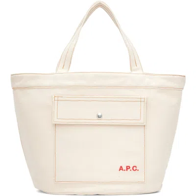 A.p.c. Off-white Jade Tote In Neutral