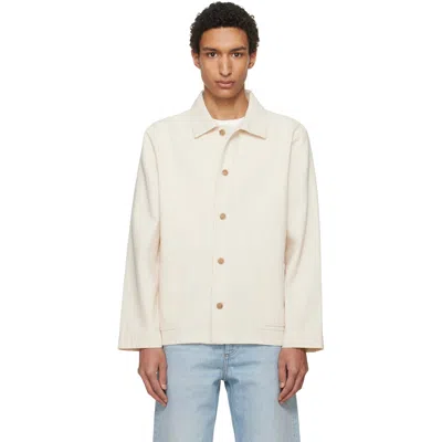 A.p.c. Off-white Kerlouan Denim Jacket In Nude