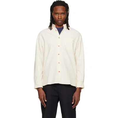 A.p.c. Off-white Mateo Logo Shirt In Ecru/kaki