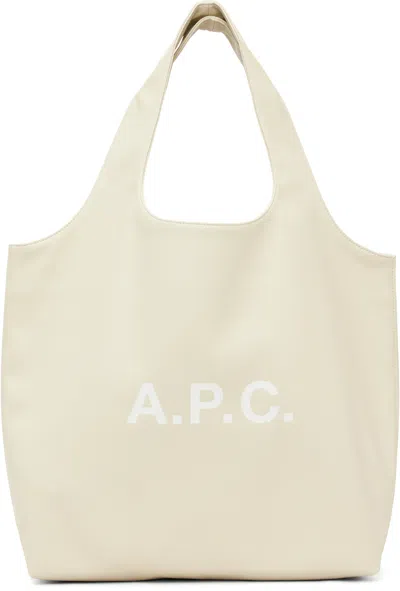 A.p.c. Off-white Ninon Tote In Sand