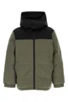 A.p.c. Sage Green Stretch Polyester Reversible Padded Jacket In Green