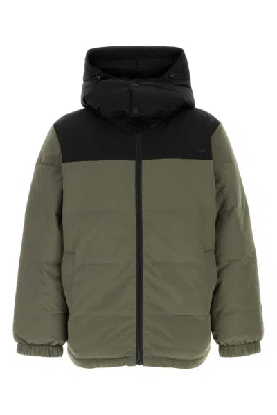 A.P.C. OLIVE COLOR BLOCK JACKET