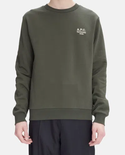 Apc Olive Logo Sweatshirt In Multicolor