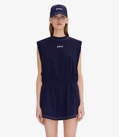 Apc On Court Dress M Iak In Iak - Dark Navy Blue