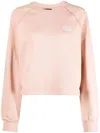 Apc A.p.c. Logo Embroidered Crewneck Sweatshirt In Pink