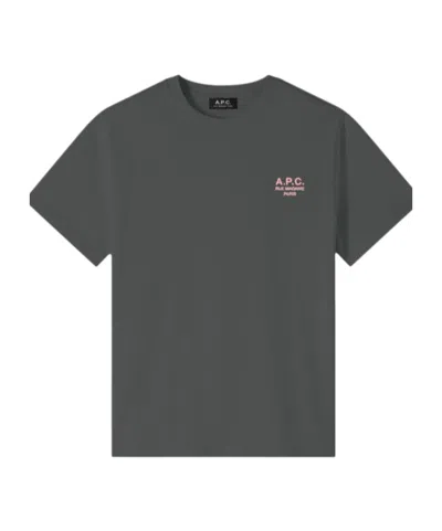 APC A.P.C. LOGO EMBROIDERED CREWNECK T-SHIRT
