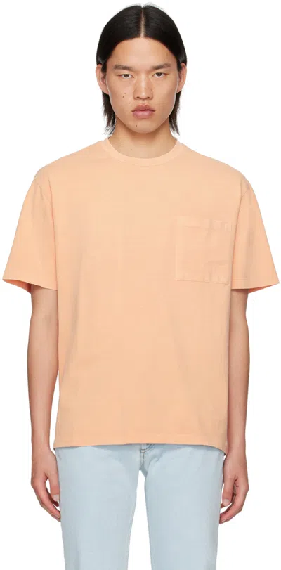 Apc Orange Boxy Tab T-shirt In Ead Peach
