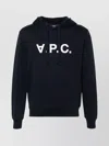 Apc A.p.c. Organic Cotton Sweatshirt With Iconic Logo Design In Blue
